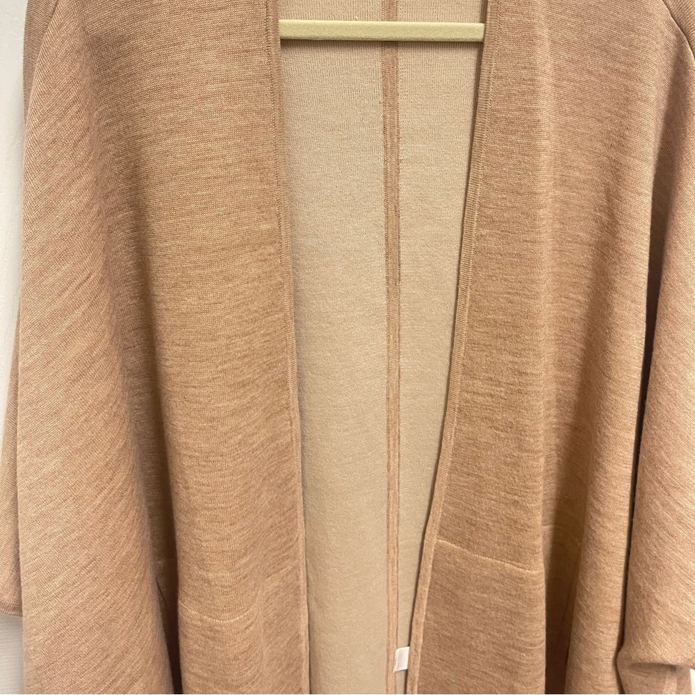 Ann Taylor Camel Color Open Front Drape Cardigan - image 3